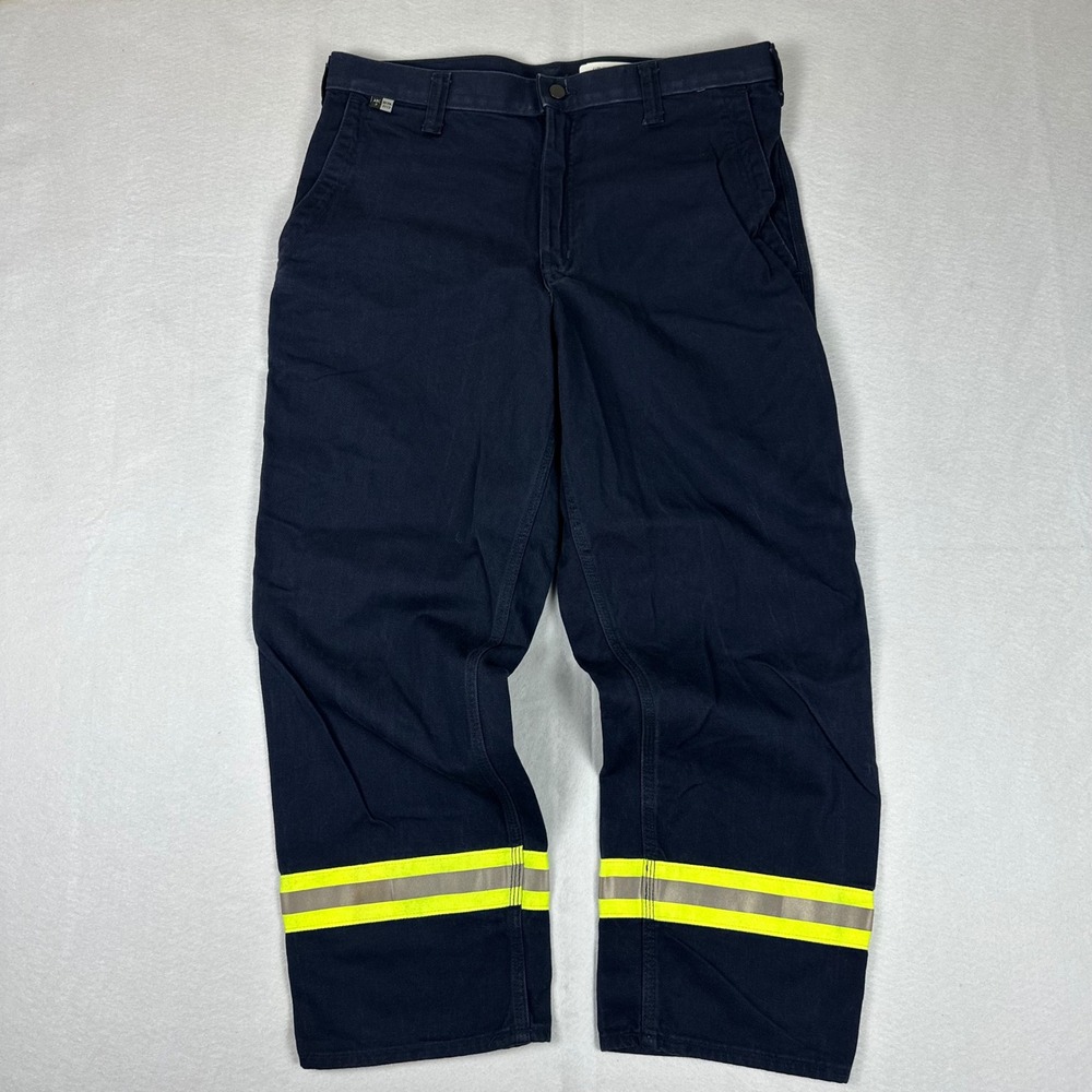 Carhartt FR Flame Resistant Reflective Navy Work‎ Pants Mens 34x28